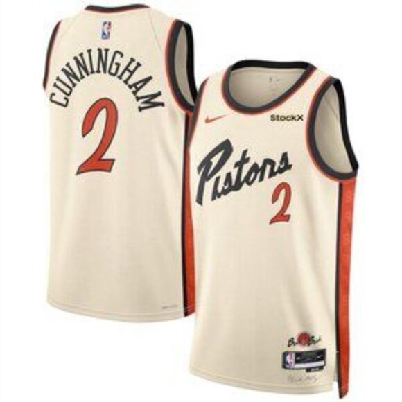 Youths Kids Mens 2 Cade Cunningham White Stitched Jersey